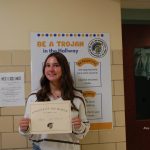 Picture of Harper McCormick holding her award